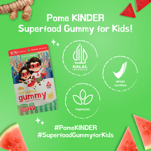 Pome Kinder Gummy for Kids - Multivitamin, Omega-3, Curcuma
